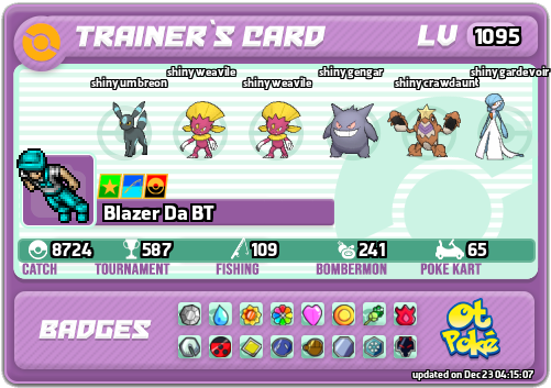 Blazer Da BT Card otPokemon.com