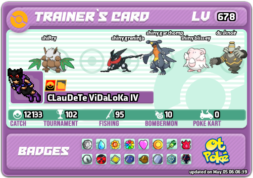 CLauDeTe ViDaLoKa IV Card otPokemon.com
