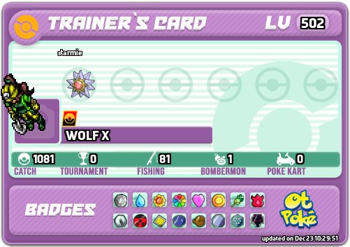 WOLF X Card otPokemon.com