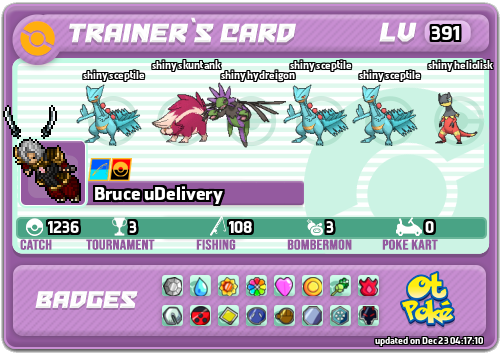 Bruce uDelivery Card otPokemon.com