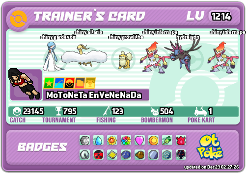 MoToNeTa EnVeNeNaDa Card otPokemon.com