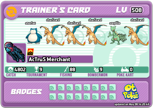 AcTruS Merchant Card otPokemon.com