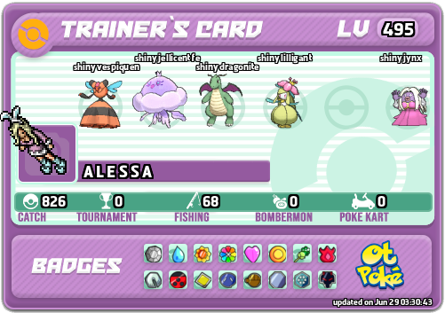 A L E S S A Card otPokemon.com