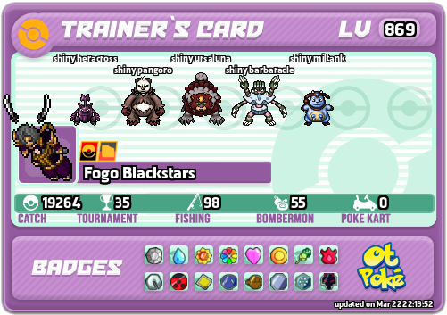 Fogo Blackstars Card otPokemon.com