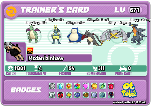 Mcdanizinhaw Card otPokemon.com