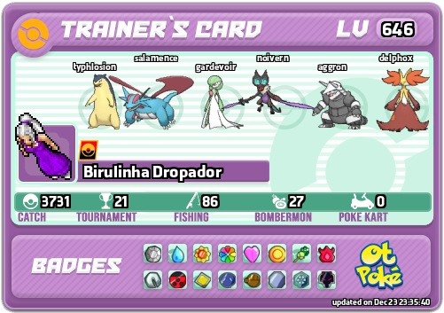 Birulinha Dropador Card otPokemon.com