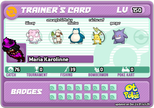 Maria Karolinne Card otPokemon.com