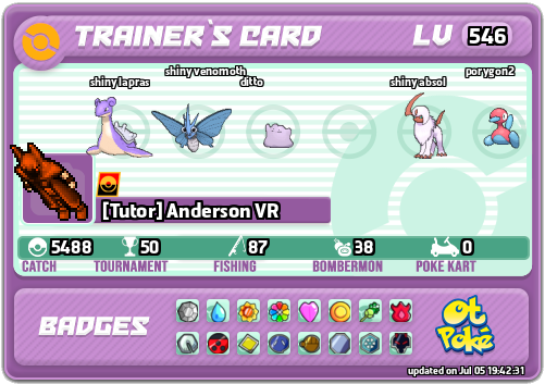 [Tutor] Anderson VR Card otPokemon.com