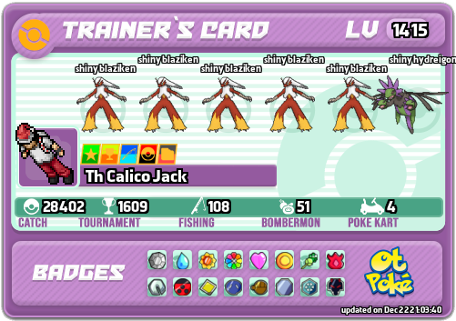 Th Calico Jack Card otPokemon.com