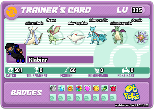 Klabinr Card otPokemon.com