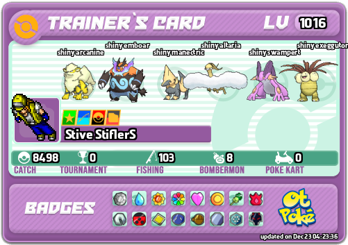 Stive StiflerS Card otPokemon.com