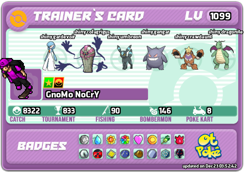 GnoMo NoCrY Card otPokemon.com