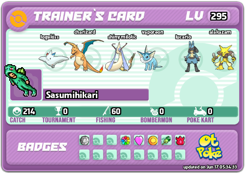 Sasumihikari Card otPokemon.com