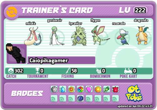 Caiopikagamer Card otPokemon.com