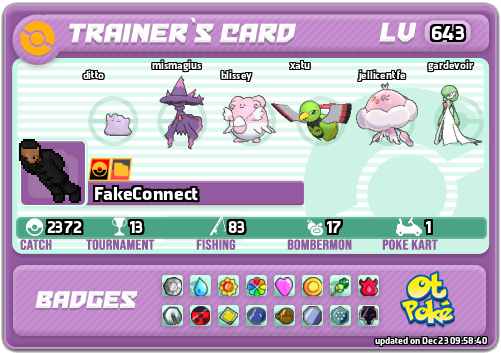 FakeConnect Card otPokemon.com