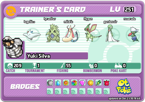 Yuki Silva Card otPokemon.com