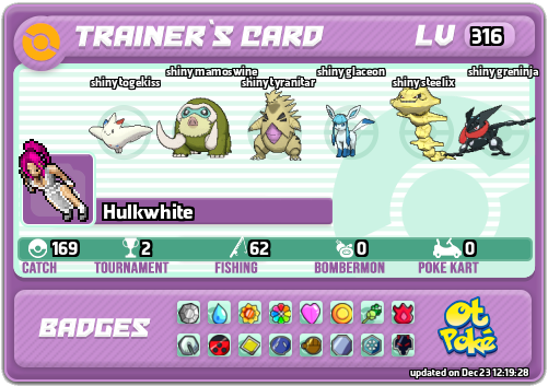 Hulkwhite Card otPokemon.com