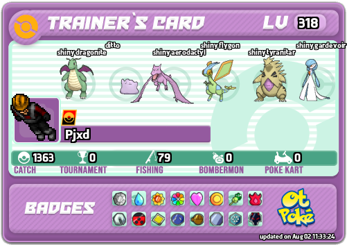 Pjxd Card otPokemon.com