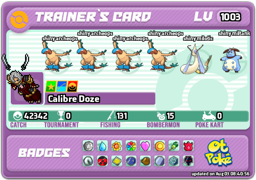 Calibre Doze Card otPokemon.com