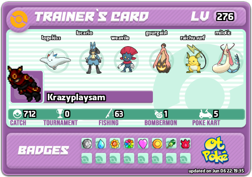Krazyplaysam Card otPokemon.com
