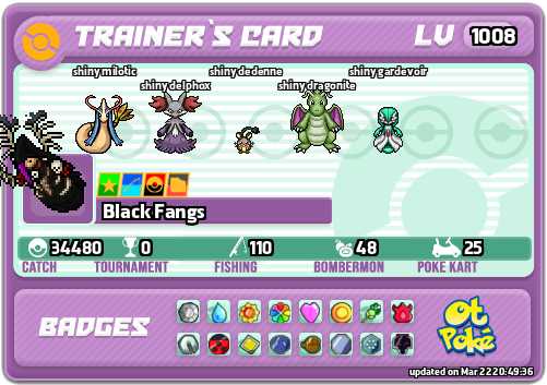 Black Fangs Card otPokemon.com