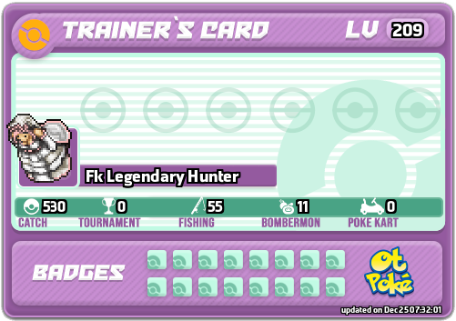 Fk Legendary Hunter Card otPokemon.com