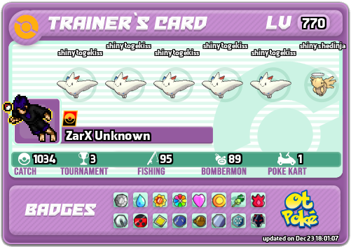 ZarX Unknown Card otPokemon.com