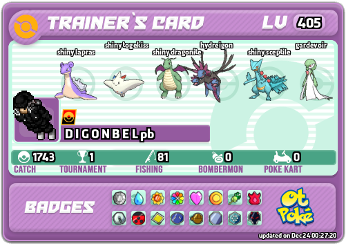 D I G O N B E L pb Card otPokemon.com