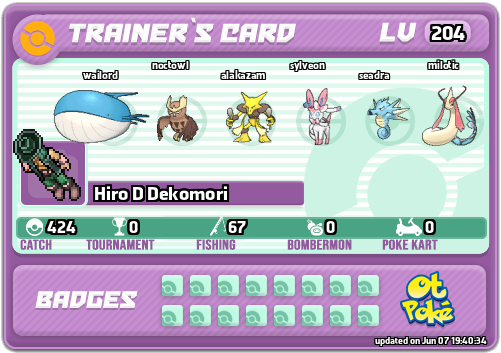 Hiro D Dekomori Card otPokemon.com