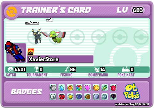 XavierStore Card otPokemon.com