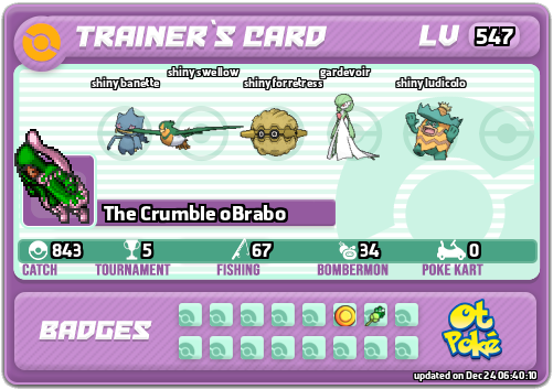 The Crumble oBrabo Card otPokemon.com