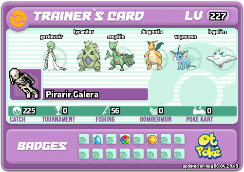Pirarir Galera Card otPokemon.com