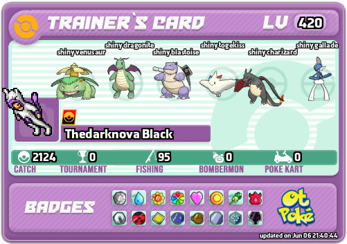 Thedarknova Black Card otPokemon.com