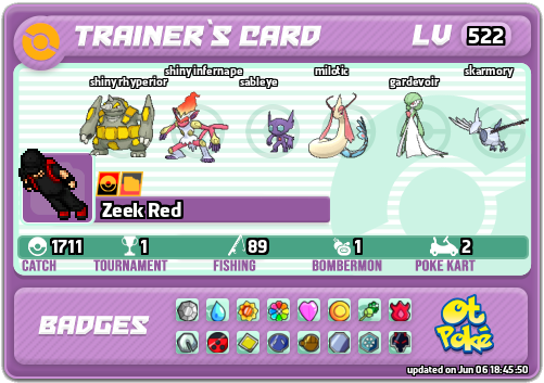 Zeek Red Card otPokemon.com