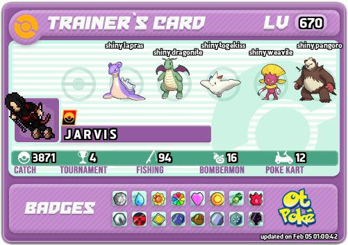 J A R V I S Card otPokemon.com