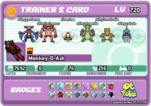 Monkey-D-Ash Card otPokemon.com