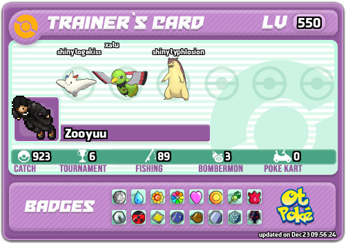 Zooyuu Card otPokemon.com