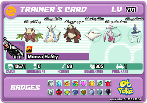 Monza HaSty Card otPokemon.com