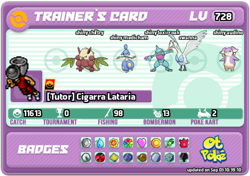 [Tutor] Cigarra Lataria Card otPokemon.com