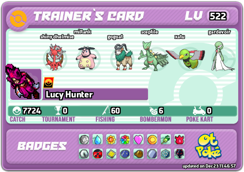 Lucy Hunter Card otPokemon.com