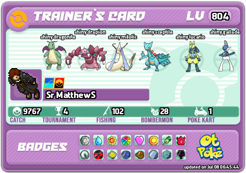 Sr MatthewS Card otPokemon.com