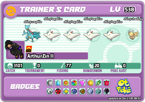 ArthurZin II Card otPokemon.com