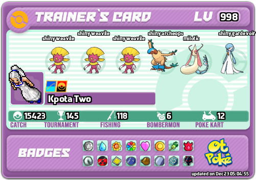 Kpota Two Card otPokemon.com