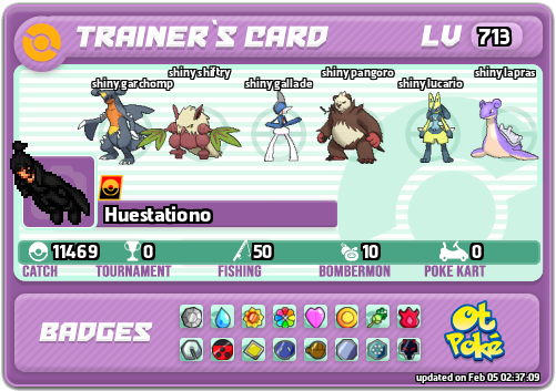 Huestationo Card otPokemon.com