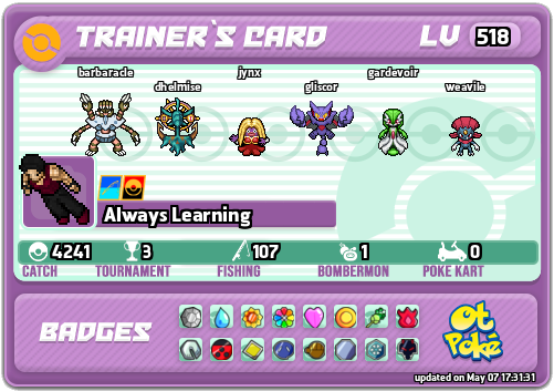 Always Learning Card otPokemon.com