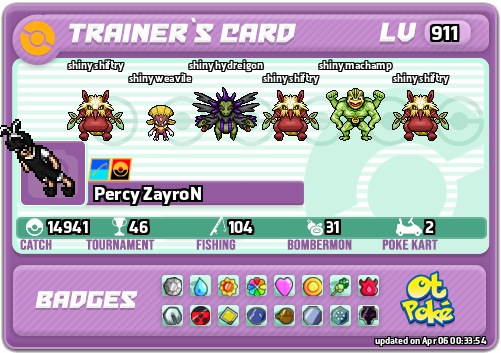 Percy ZayroN Card otPokemon.com