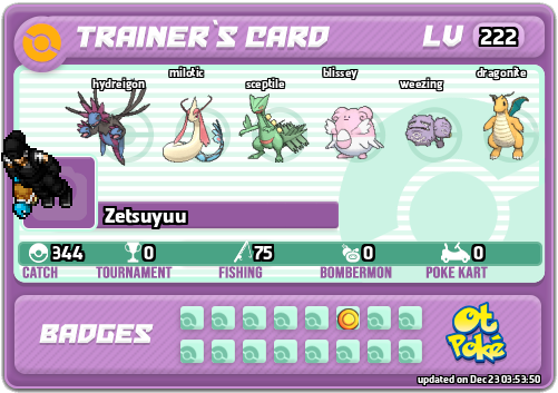 Zetsuyuu Card otPokemon.com