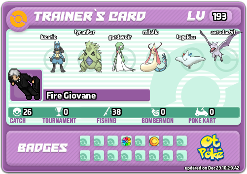 Fire Giovane Card otPokemon.com