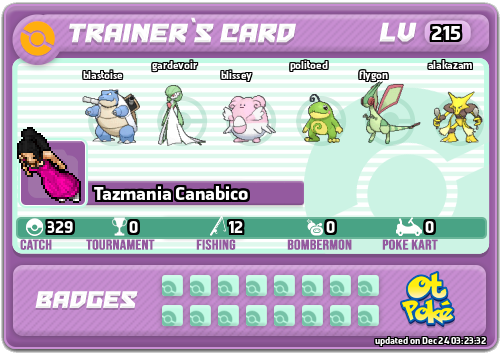 Tazmania Canabico Card otPokemon.com