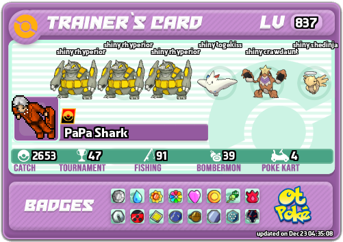 PaPa Shark Card otPokemon.com